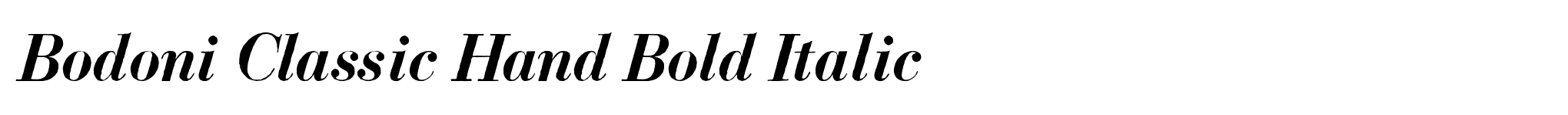 Bodoni Classic Hand Bold Italic image